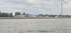 Kiesberge für das Baugewerbe